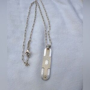 Stunning Italian Roberto Magi 925 Silver Necklace 22” chain